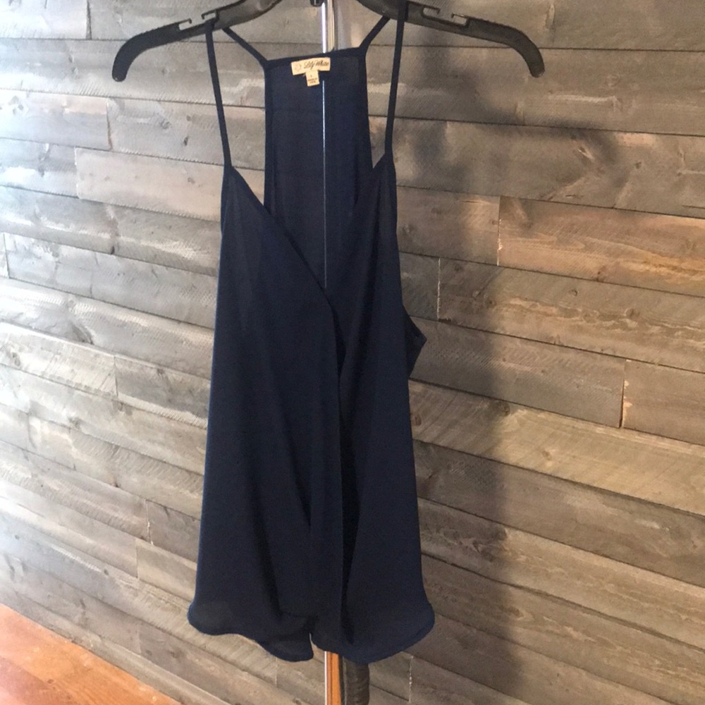 Navy tank blouse